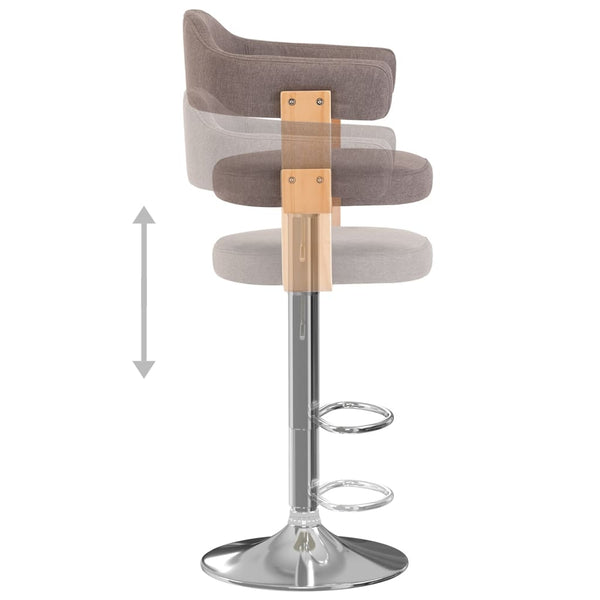 2er Set Barhocker Bugholz Taupe