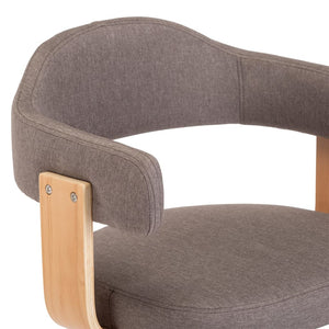 2er Set Barhocker Bugholz Taupe