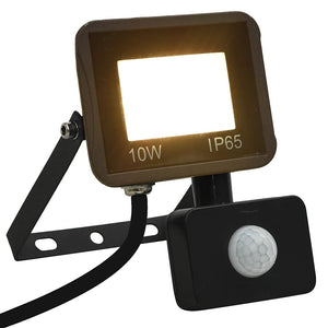 vidaXL Projecteur LED avec capteur 10W blanc chaud