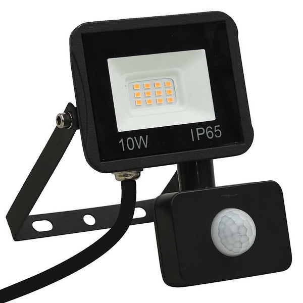 vidaXL Projecteur LED avec capteur 10W blanc chaud