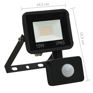 vidaXL Projecteur LED avec capteur 10W blanc chaud