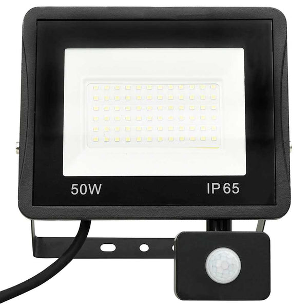 vidaXL LED Floodlight with Sensor 50W Warm White