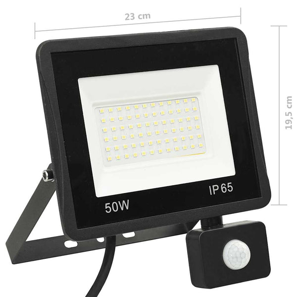 LED-Fluter mit Sensor 50 W Kaltweiß