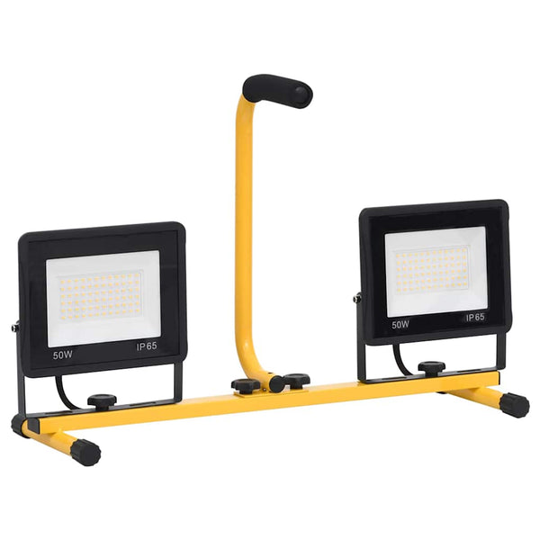 LED-Fluter mit Handgriff 2x50 W Warmweiß