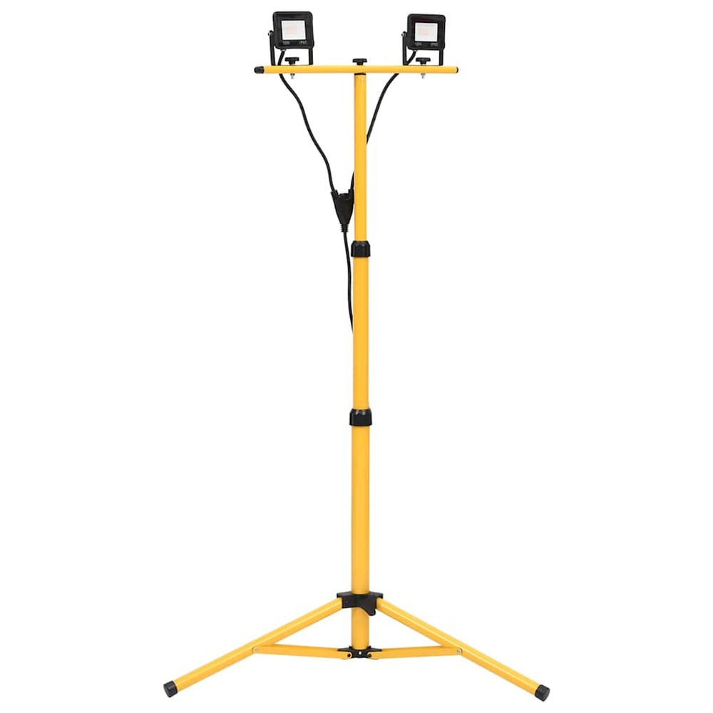 LED-Fluter mit Stativ 2x10 W Warmweiß