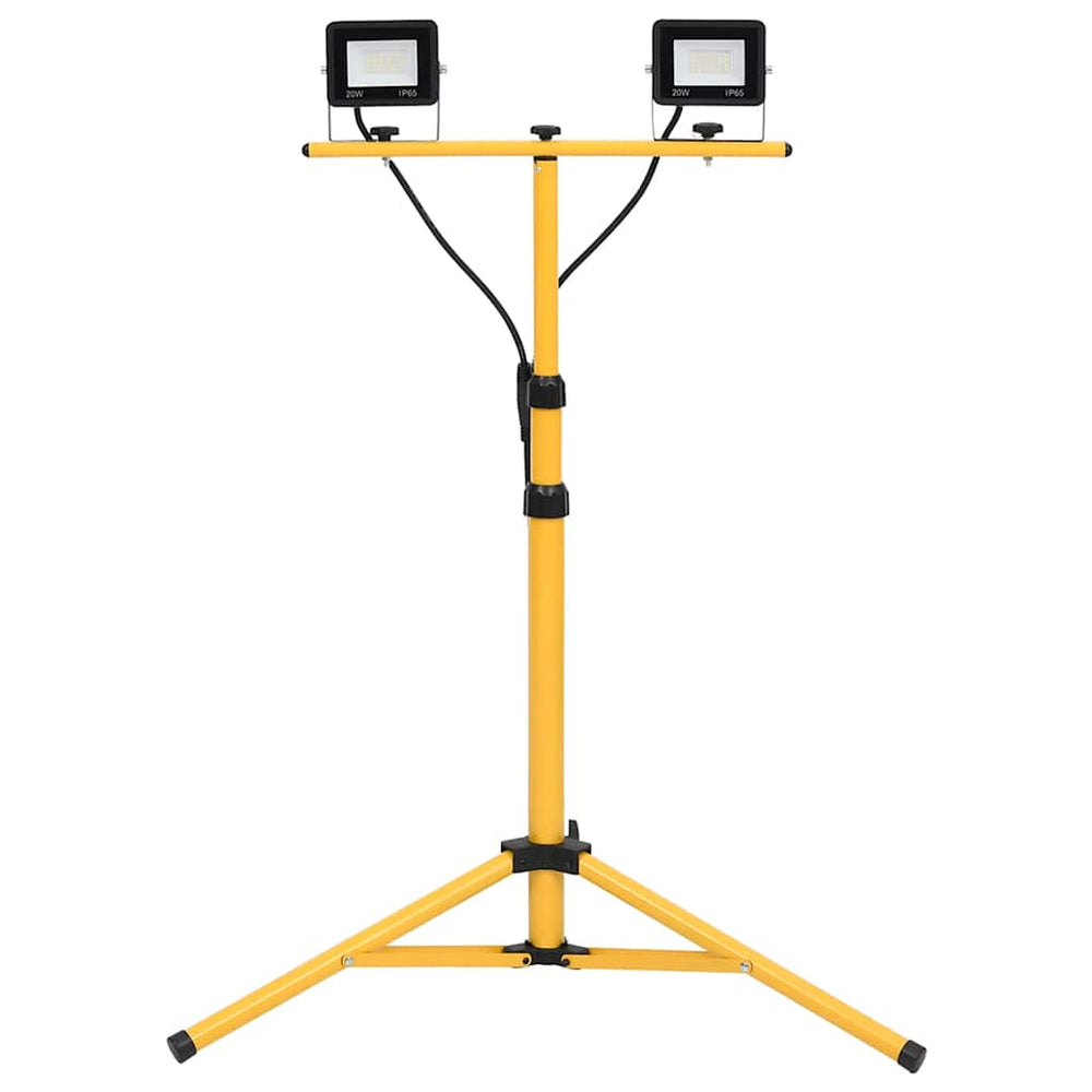 LED-Fluter mit Stativ 2x20 W Kaltweiß
