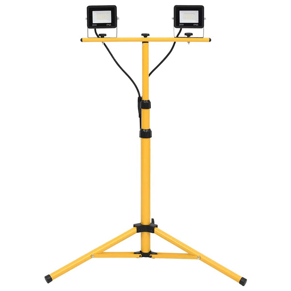 LED-Fluter mit Stativ 2x20 W Kaltweiß