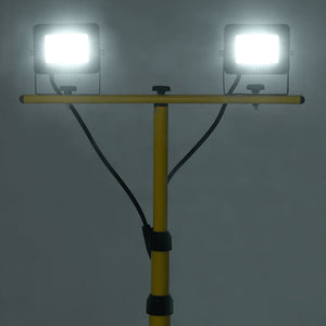LED-Fluter mit Stativ 2x20 W Kaltweiß