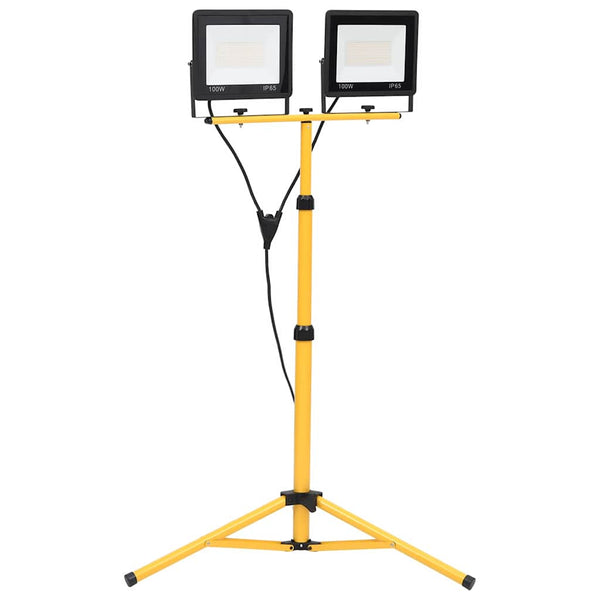 LED-Fluter mit Stativ 2x100 W Kaltweiß