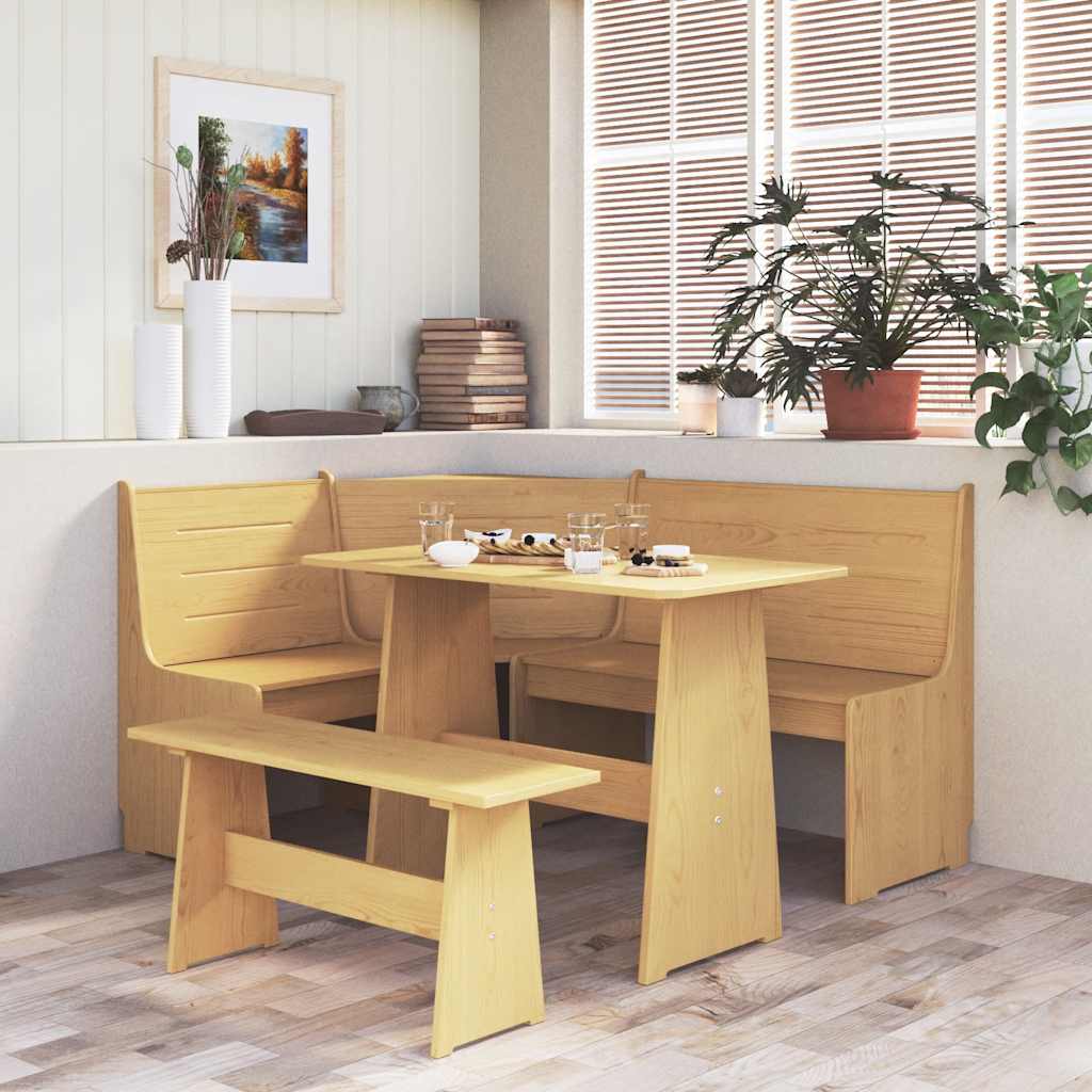 Eckbank REINE 151 cm Honigbraun Kiefer Massivholz