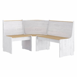 Eckbank REINE Kiefer Massivholz Honigbraun/Weiß 151 cm