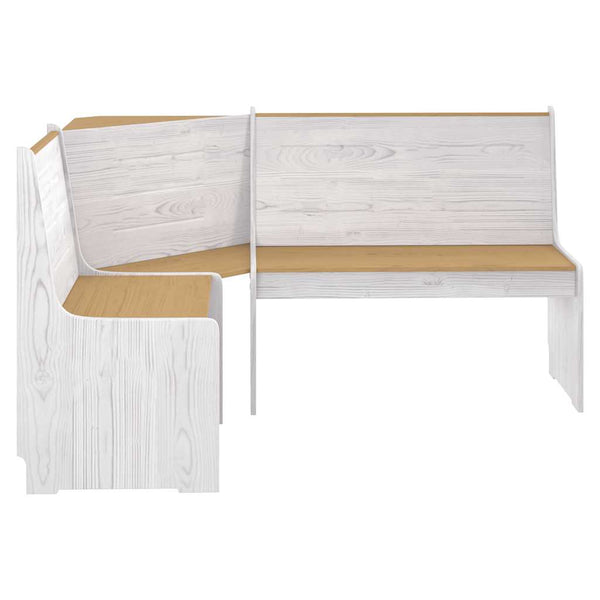 Eckbank REINE Kiefer Massivholz Honigbraun/Weiß 151 cm