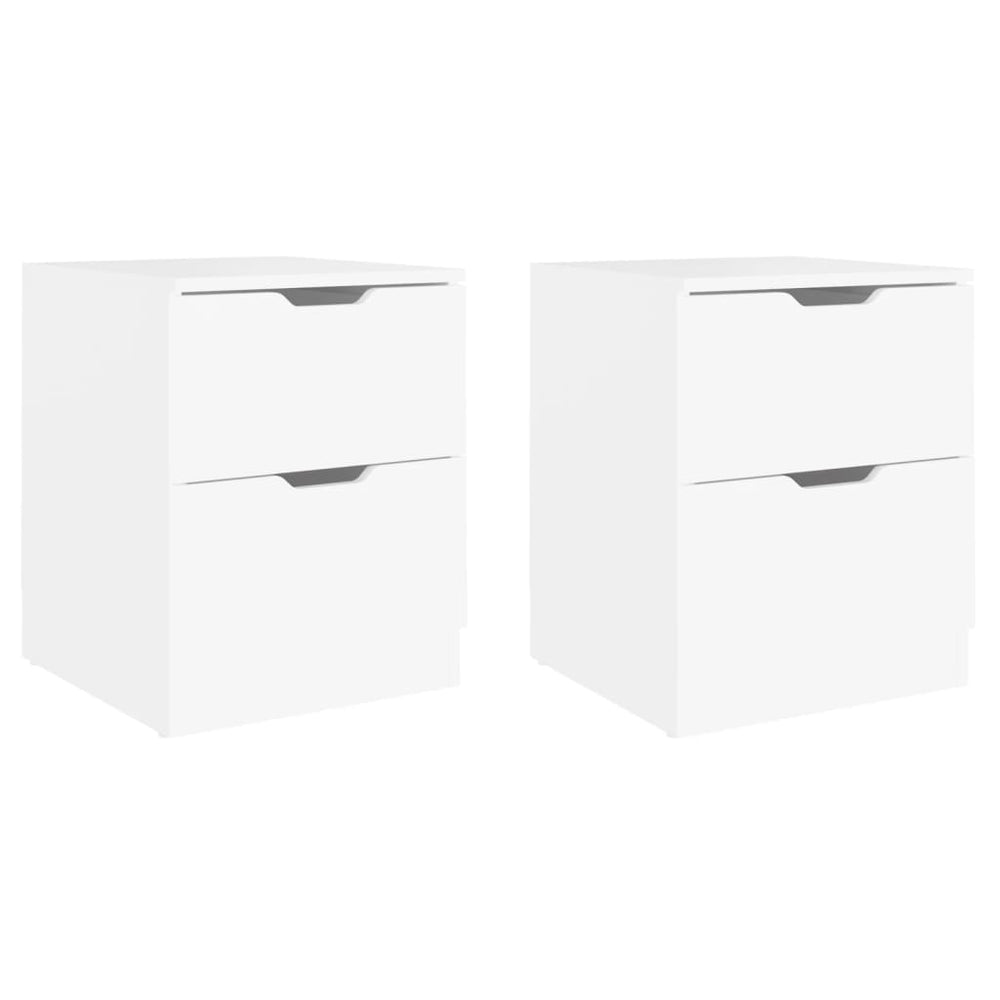vidaXL Nightstands 2 pcs White 40x40x50 cm Chipboard