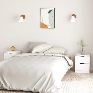 Nachttische 2er Set Weiß 40x40x50 cm