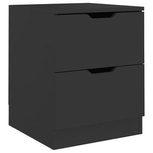 vidaXL Table de chevet noire 40x40x50 cm Aggloméré