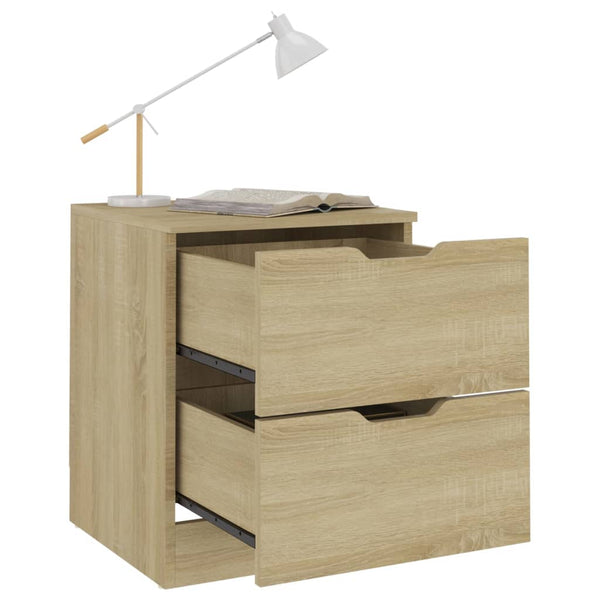 vidaXL Table de chevet chêne Sonoma 40x40x50 cm aggloméré