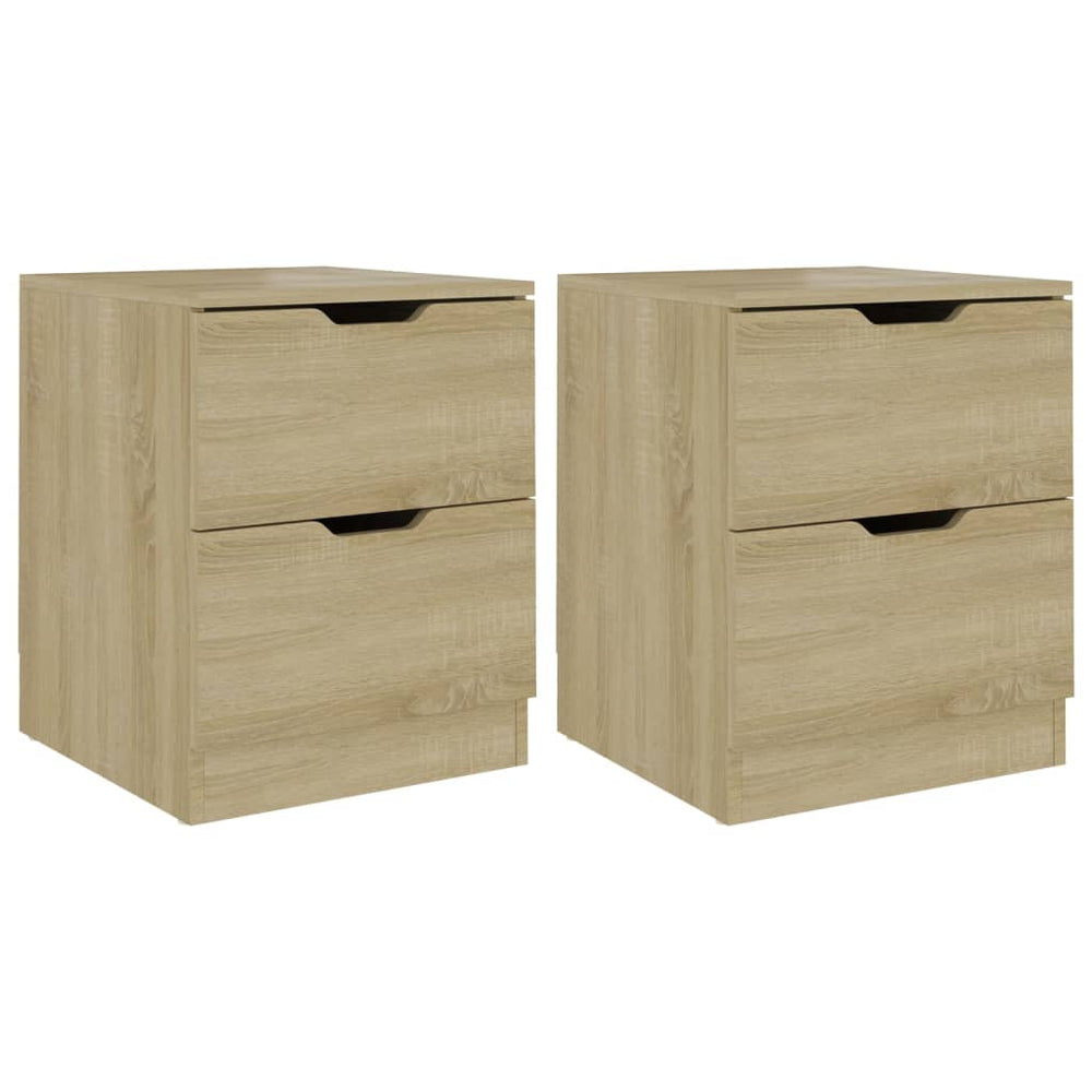 vidaXL Bedside Cabinets 2 pcs Sonoma Oak 40x40x50 cm Chipboard