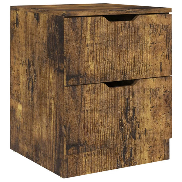 vidaXL Bedside Cabinet Smoked Oak 40x40x50 cm Chipboard