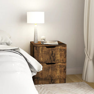 vidaXL Bedside Cabinet Smoked Oak 40x40x50 cm Chipboard