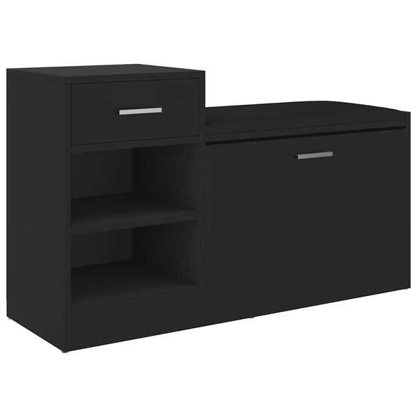 Schuhbank Schwarz mit Sitzfläche 94,5cm