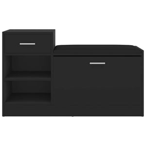 Schuhbank Schwarz mit Sitzfläche 94,5cm