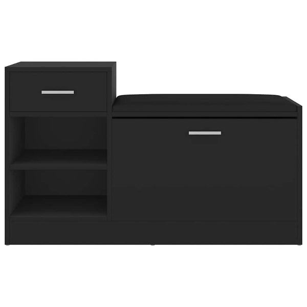Schuhbank Schwarz mit Sitzfläche 94,5cm