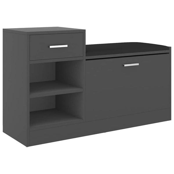 Schuhbank Grau mit Sitzfläche 94,5 cm