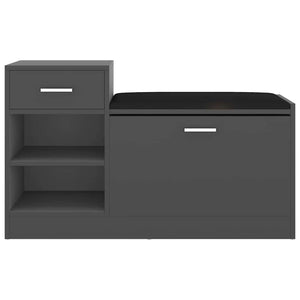 Schuhbank Grau mit Sitzfläche 94,5 cm