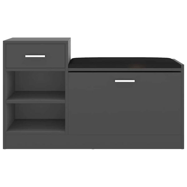 Schuhbank Grau mit Sitzfläche 94,5 cm