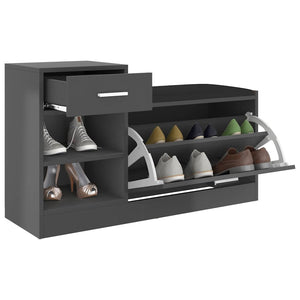 Schuhbank Grau mit Sitzfläche 94,5 cm