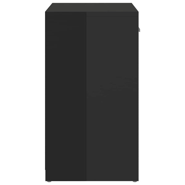 Schuhbank Schwarz Hochglanz mit Sitzfläche