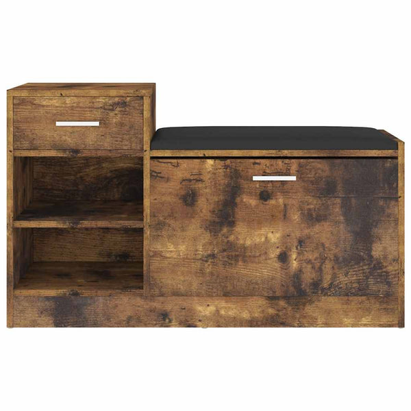 Schuhbank Räuchereiche mit Sitzfläche