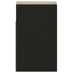 vidaXL Banc à chaussures avec coussin noir 104x30x49 cm Bois d'ingénierie
