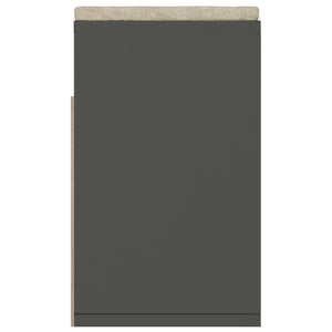 Schuhbank Grau mit Kissen 104 cm