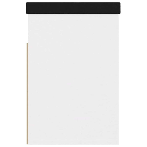 Schuhbank Weiß mit Kissen 80 cm