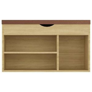 Schuhbank Sonoma Eiche mit Kissen 80cm