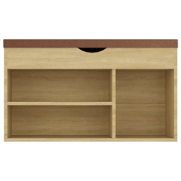 Schuhbank Sonoma Eiche mit Kissen 80cm
