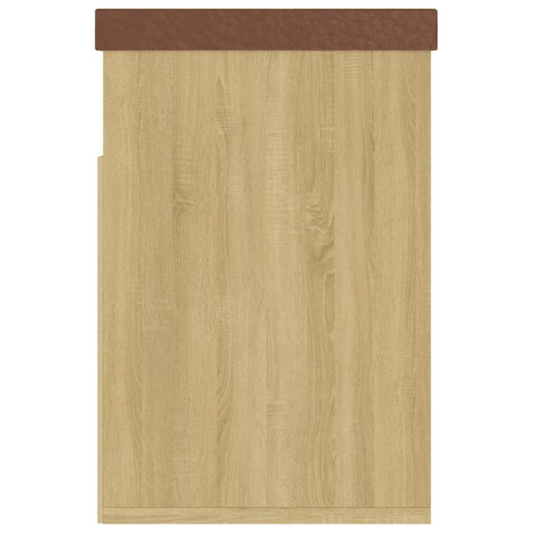 Schuhbank Sonoma Eiche mit Kissen 80cm