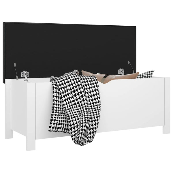 Sitzbank Weiß mit Stauraum 105cm