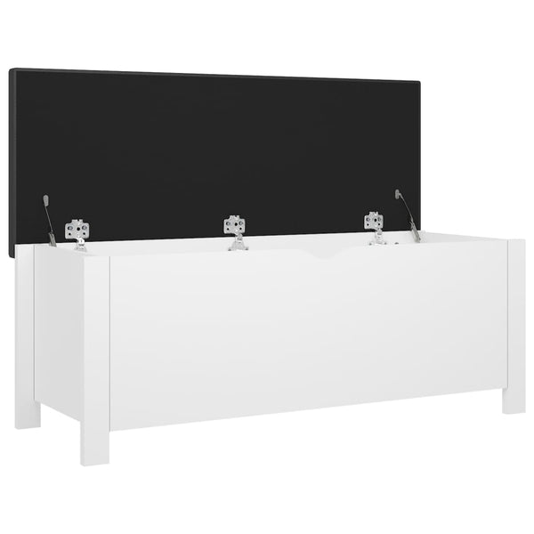 Sitzbank Weiß mit Stauraum 105cm