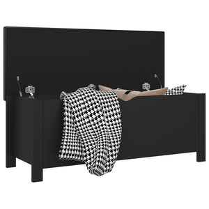 Sitzbank Schwarz mit Stauraum 105cm