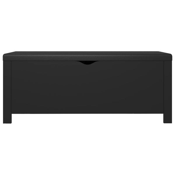 Sitzbank Schwarz mit Stauraum 105cm