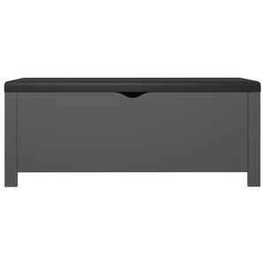 Sitzbank Grau mit Stauraum 105cm