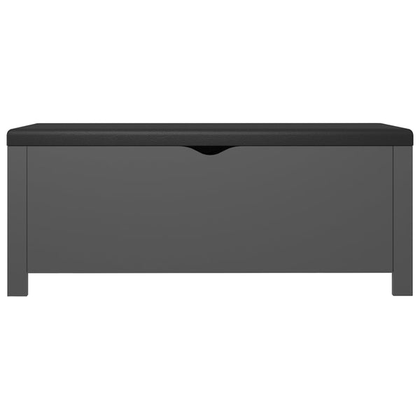 Sitzbank Grau mit Stauraum 105cm