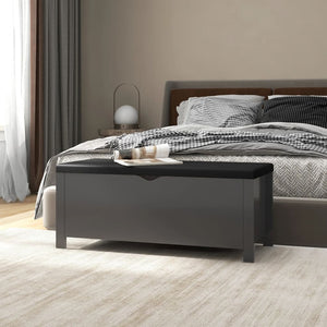 Sitzbank Grau mit Stauraum 105cm