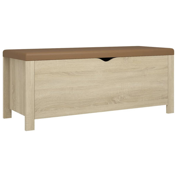 Sitzbank Sonoma-Eiche mit Stauraum 105 cm