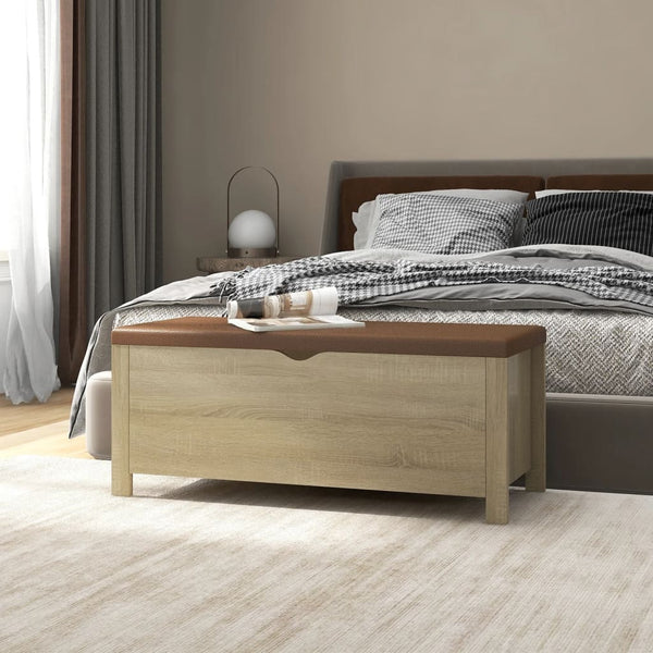 Sitzbank Sonoma-Eiche mit Stauraum 105 cm