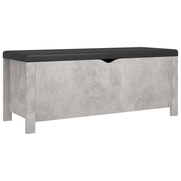 Sitzbank Betongrau mit Stauraum 105cm