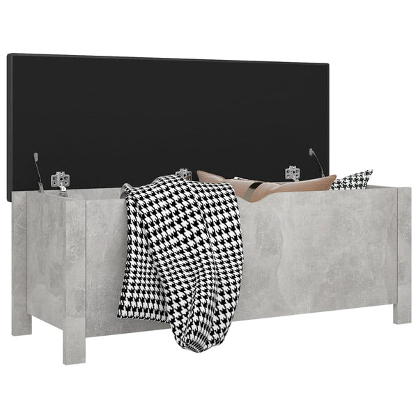 Sitzbank Betongrau mit Stauraum 105cm