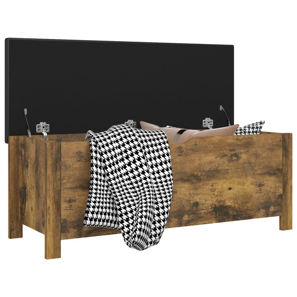 Sitzbank Räuchereiche mit Stauraum 105 cm